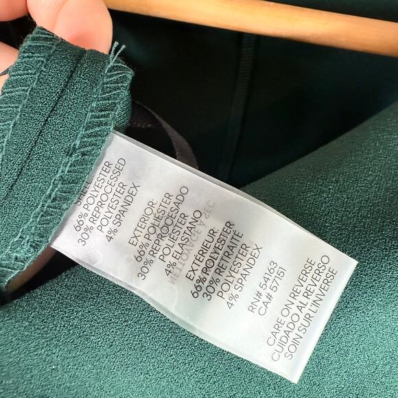 NWT Calvin Klein Green Belted Wide Leg Jumpsuit 2 - Picture 9 of 13